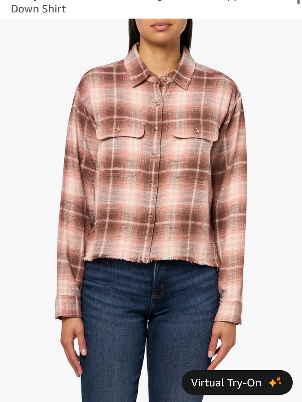 Lucky Brand Dusty Rose Plaid Button-Down Shirt